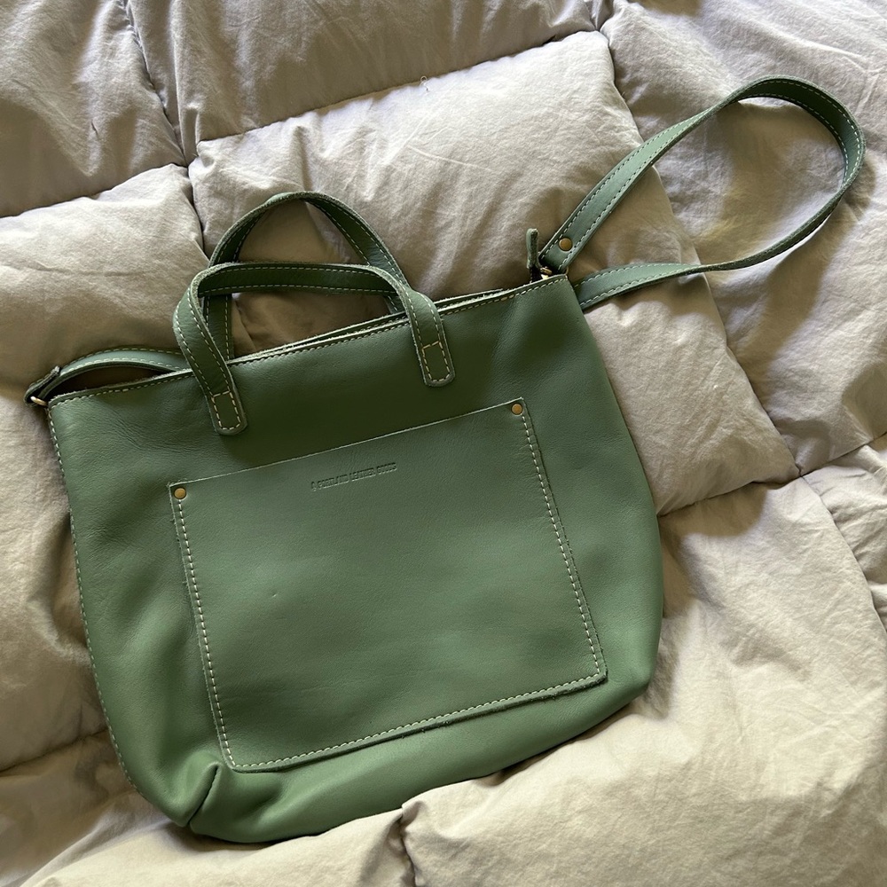 Portland Leather Sage Green Tote